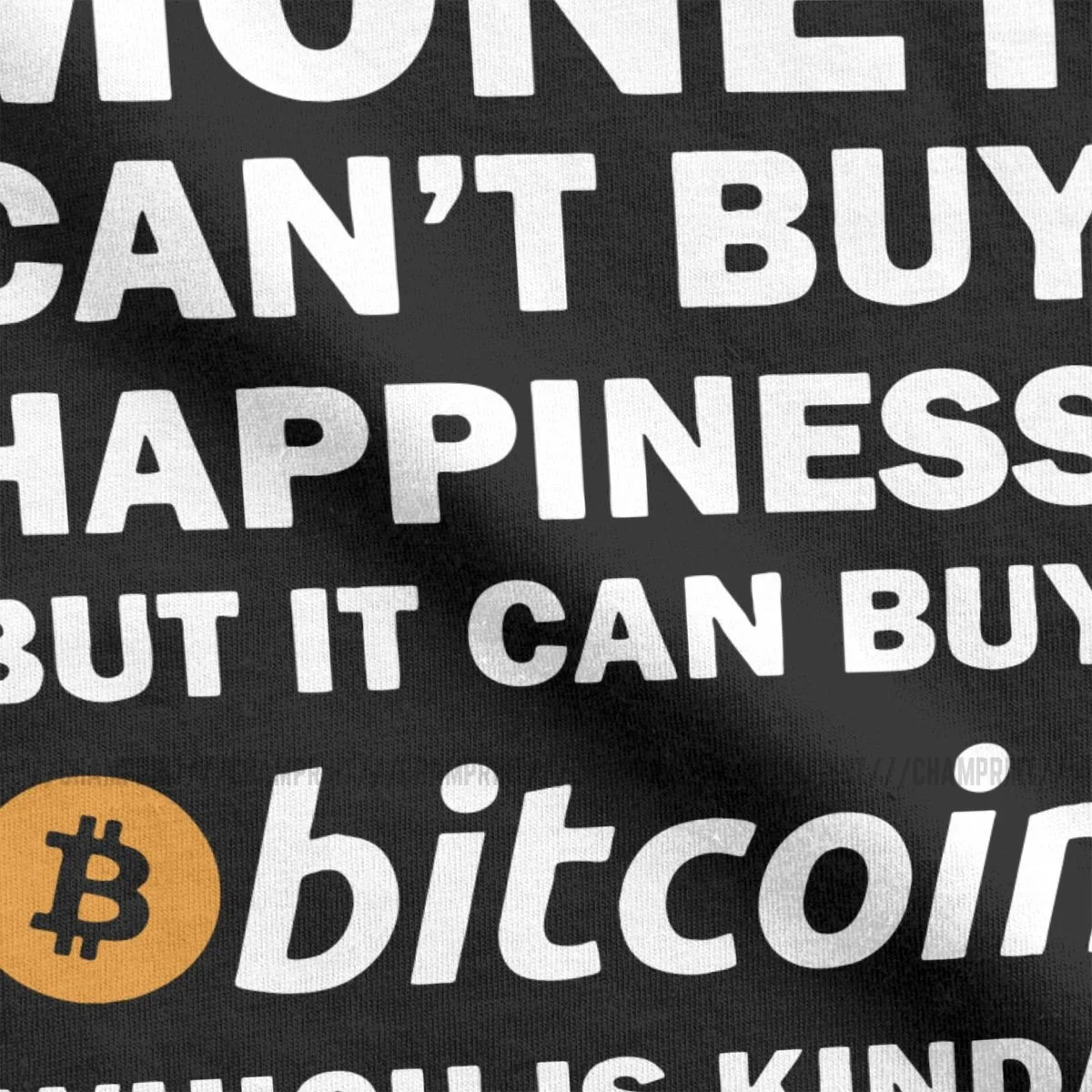 Футболка для мужчин с надписью Биткойн счастливые деньги 100% хлопок потрясающая