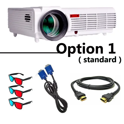 Poner Saund LED96 wifi проектор 3D 5500 Lums Full HD Android 6,0 беспроводной многоэкранный интерактивный 10 м HDMI штатив 3D Proyector - Цвет: Option 1