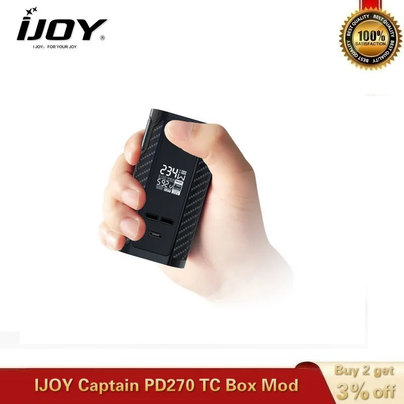 Боксмод IJOY Captain PD270 TC 234 Вт подходит для Vape Tank испаритель электронная сигарета VS Gen