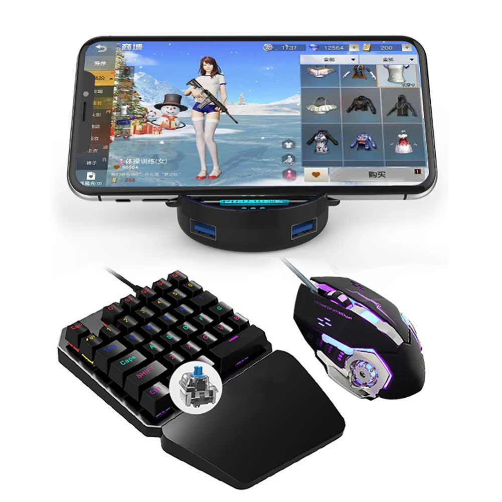 Для PUBG мобильный Геймпад контроллер игровая клавиатура мышь конвертер для Android ios