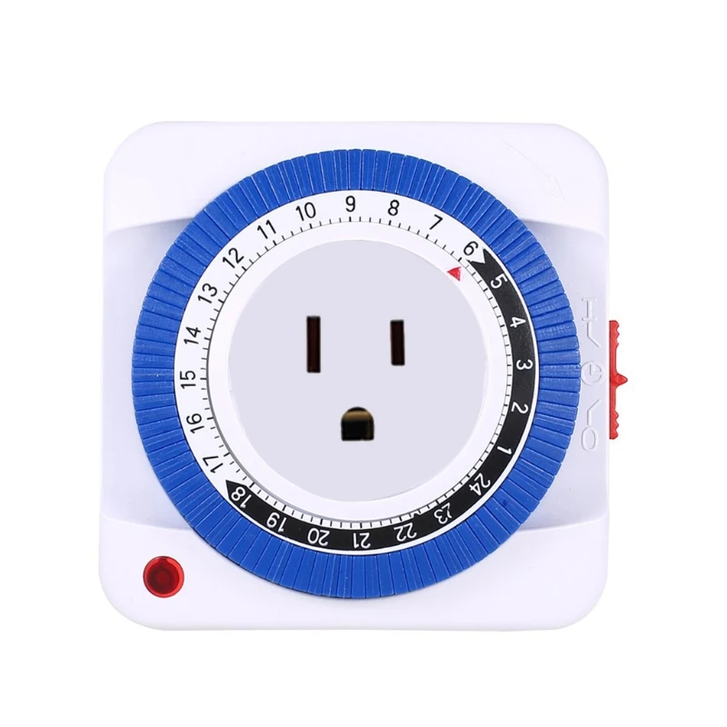 

Home Smart Timer Switch Socket 24-Hour Cycle Timing US Plug Time Controller Automatically Power-off Home Improvement