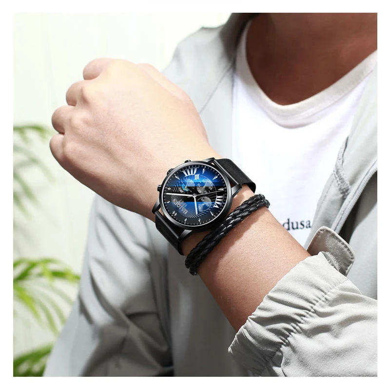 HAIQIN reloj hombre 2019 Топ бренд класса люкс мужские часы водонепроницаемые ультра тонкие
