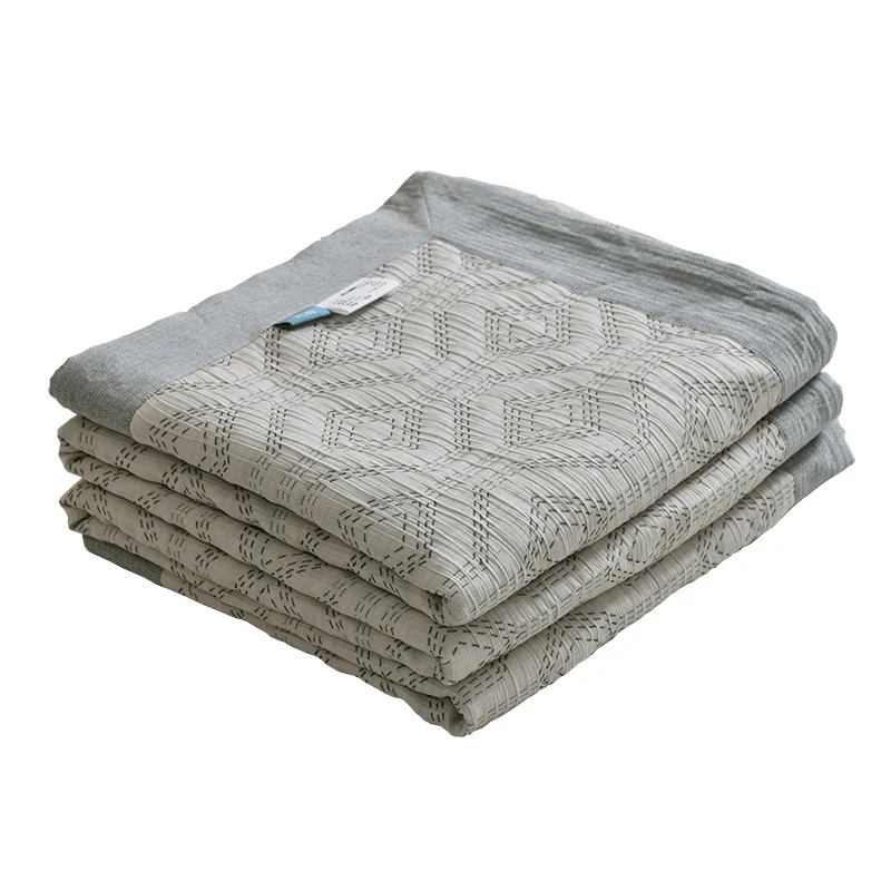 

2021 summer cotton quilt nap air conditioning sofa blanket summer towel quilt soft and comfortable cotton blanket bed sheet