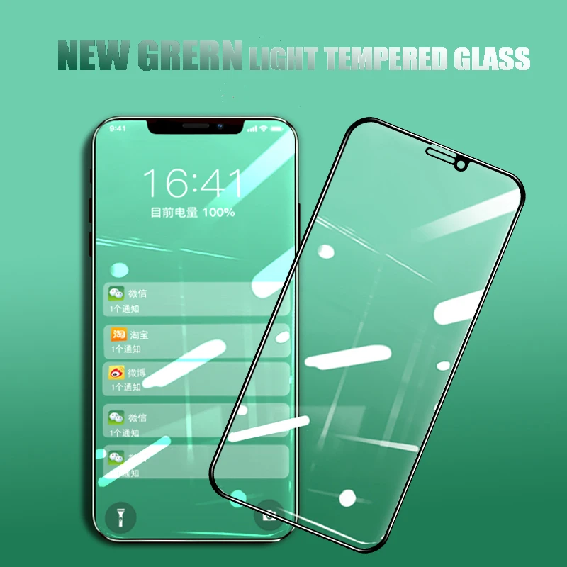 Защитное стекло закаленное HD Blu Green-ray для iPhone 11 Pro MAX XR X XS SE2020 | Мобильные телефоны и