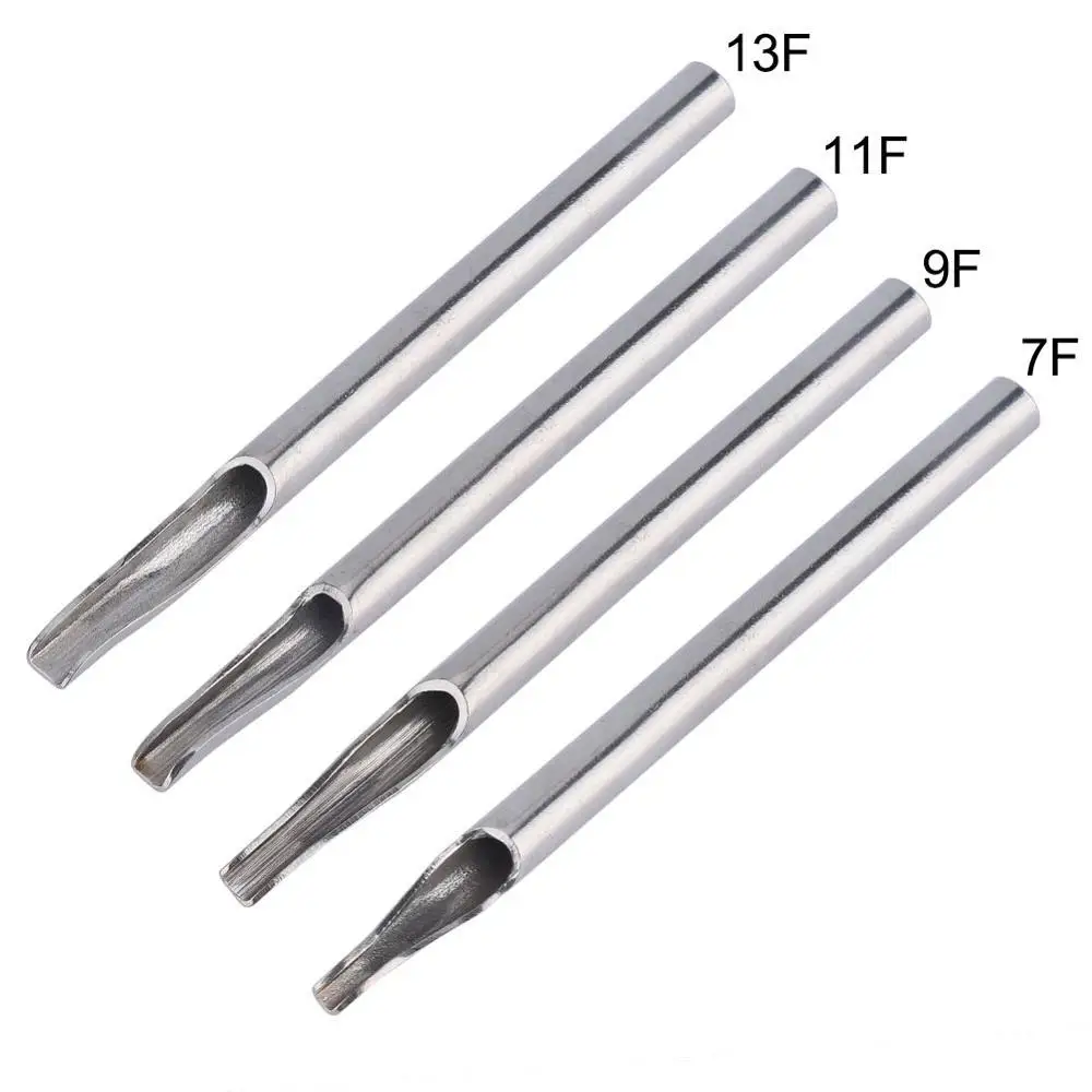 

4pcs/set 110mm Thicken Stainless Steel Disposable Tattoo Tube Black Tattoo Nozzle Tip For Long Tattoos Needles 7FT/9FT/11FT/13FT