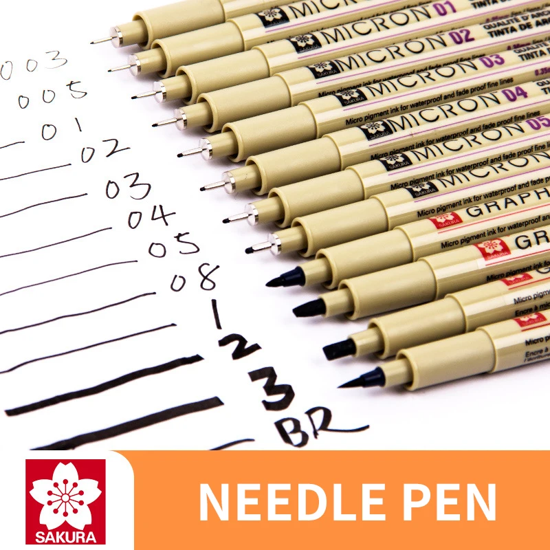 SAKURA Водонепроницаемая игла для рисования мультфильм дизайн комиксов набросков