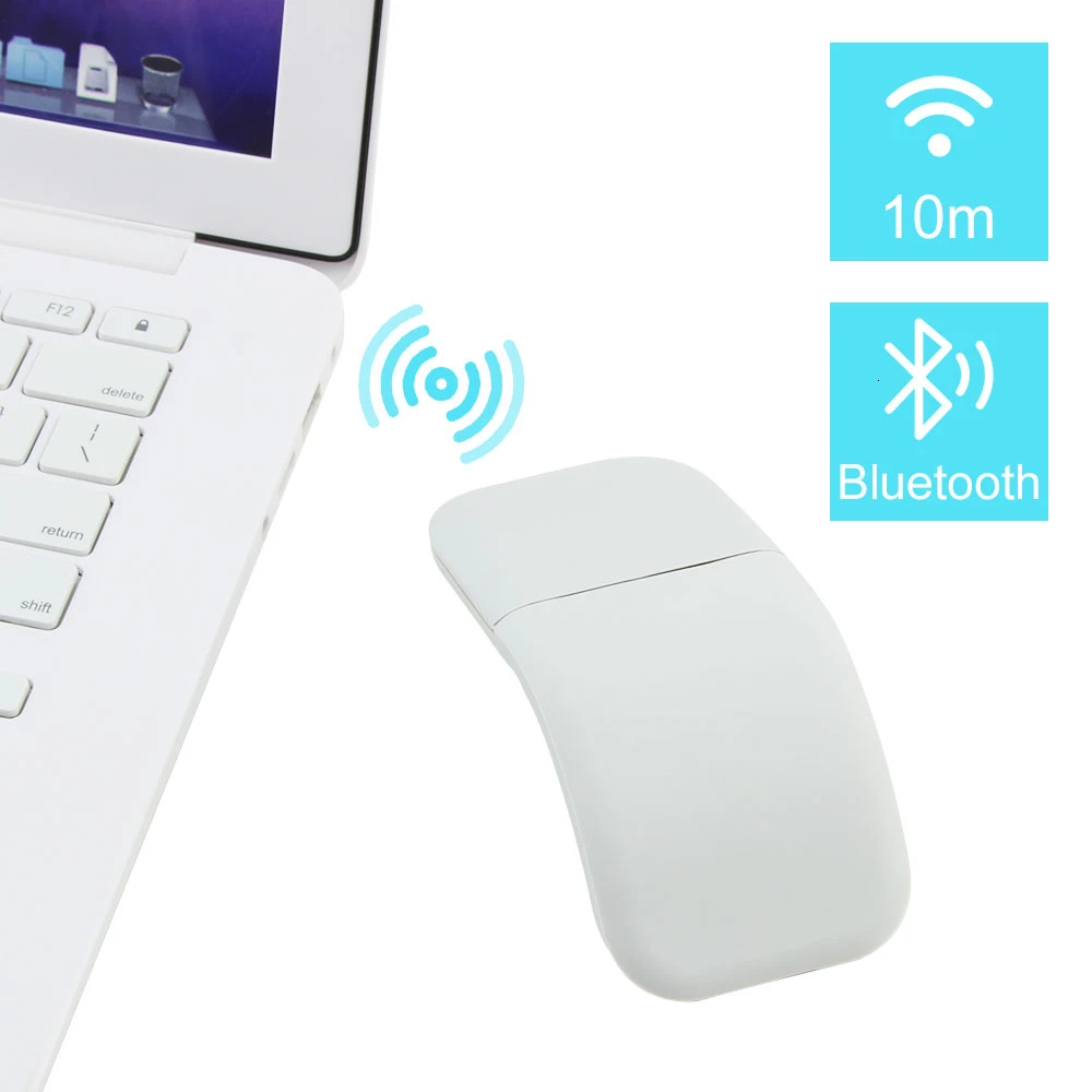 Бесшумный Беспроводной Bluetooth компьютер Мышь USB Эргономичный лазерной мыши 1600