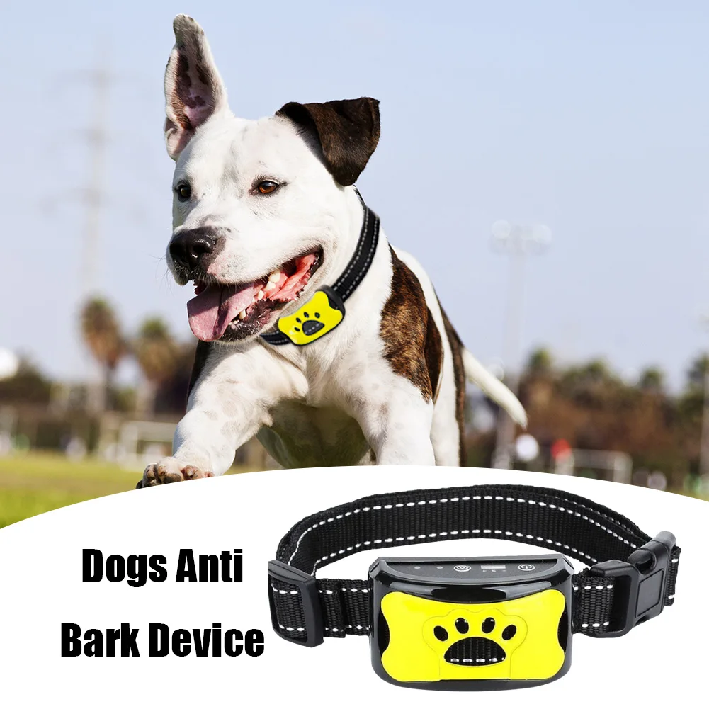 

Dog Bark Stopper Collar Anti Bark Device Waterproof Puppy Trainer Collar Warning Pet Stop Barking Automatic Training Device