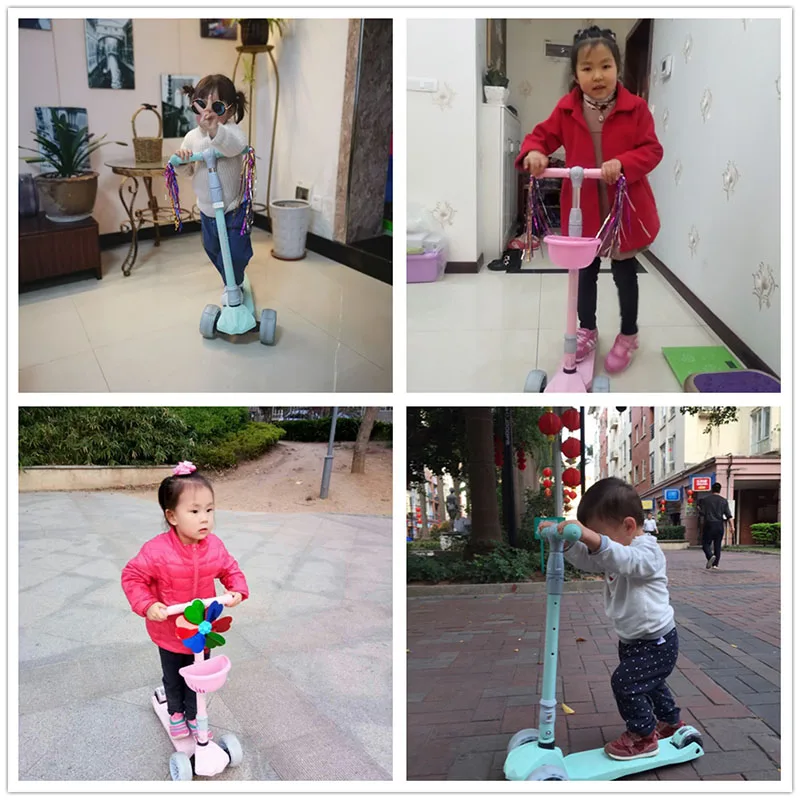 Детские блестящие детские скутеры четырехколесный детский баланс автомобиля