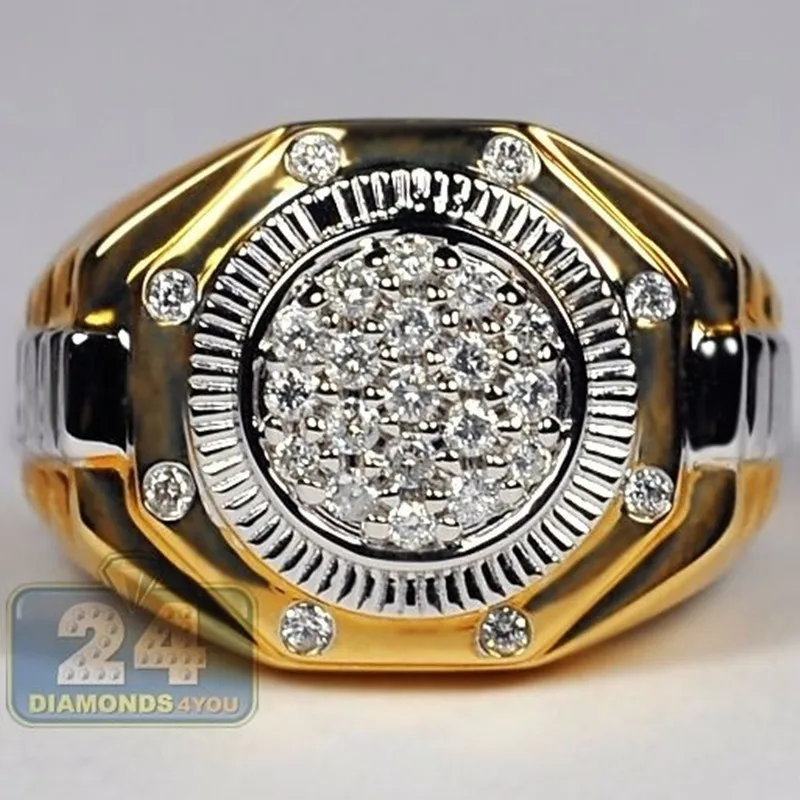 FDLK Роскошные двухцветные медные кольца кольцо с натуральным белым кристаллом