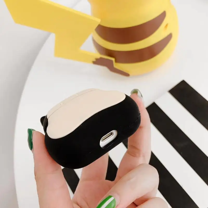 Милые беспроводные чехлы для наушников Snorlax силиконовые Airpods Bluetooth Спортивная