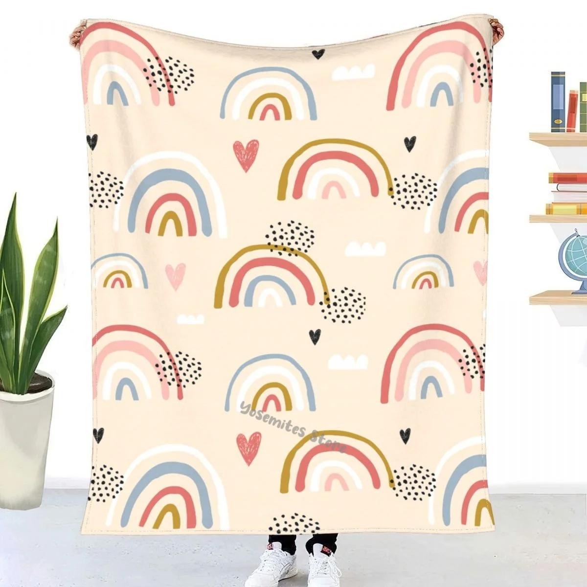 

Радужное одеяло шерпа одеяло постельное белье мягкое одеяло для путешествий пикника