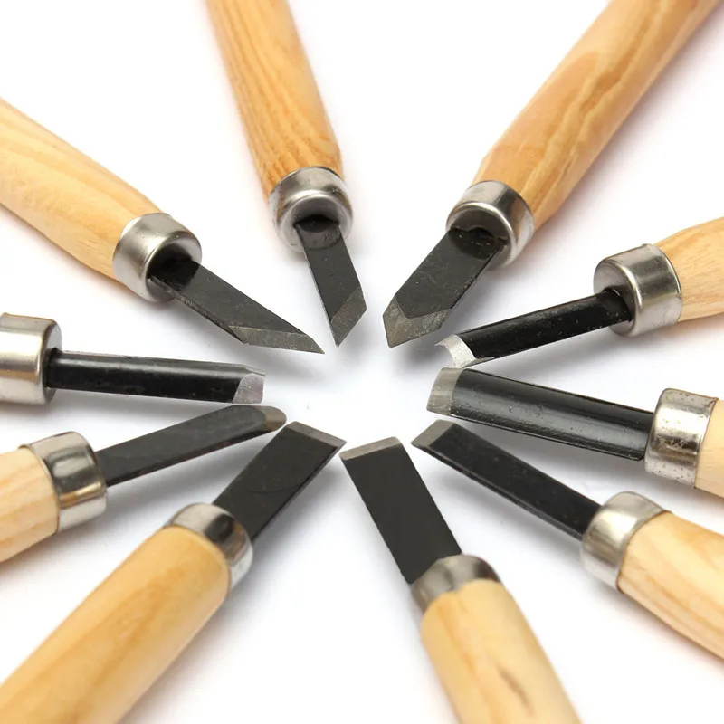 

Wood Carving Chisels Knife 10pcs/lot For Detailed Woodworking Gouges Hand Tools and Basic Wood Cut DIY Tools