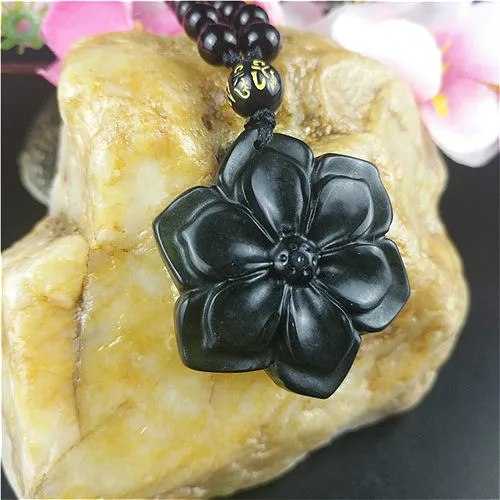 Сертифицированное китайское ожерелье с шестигранным цветком из натурального