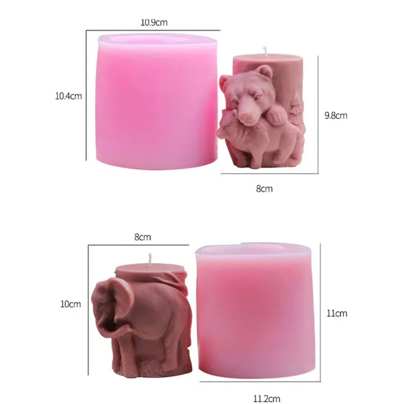 3d-свеча в форме леса и животного дизайнерские восковые свечи виде лошади головы