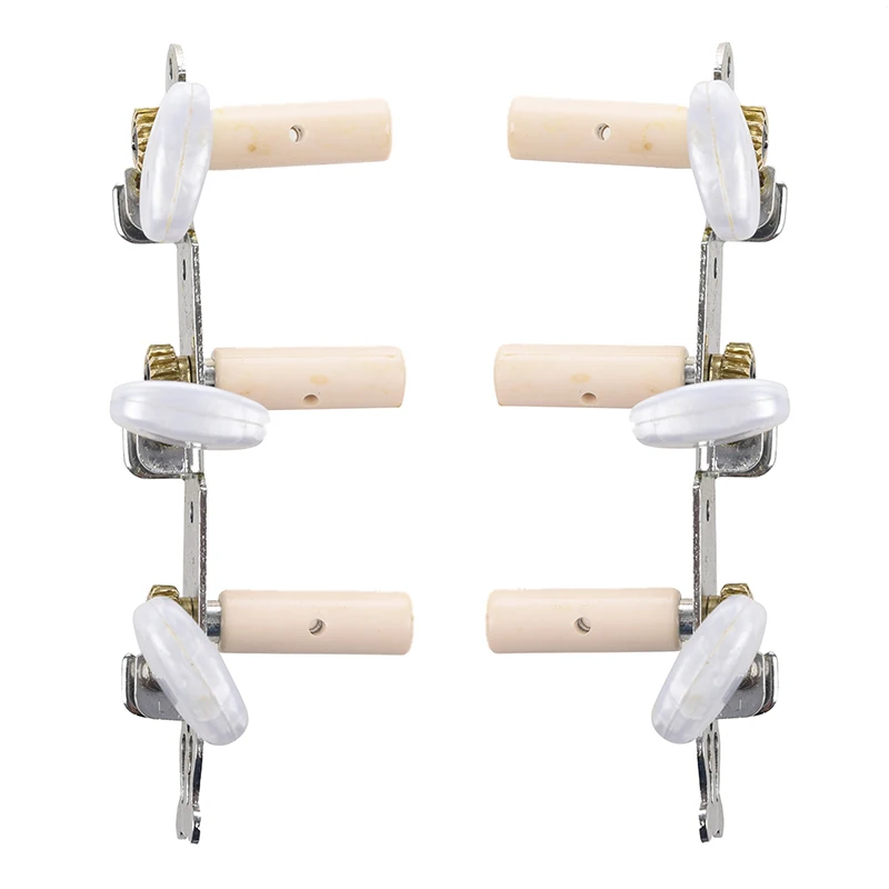 

Hot- 6pcs Classical Guitar Tuning Pegs Machine Heads Oval Button