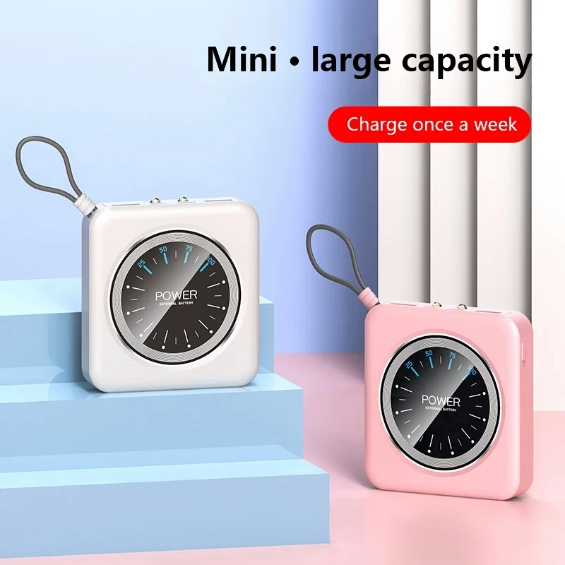 Портативный mi ni power Bank 10000 мАч для iPhone7 Xiao bank Pover зарядное устройство с двумя usb