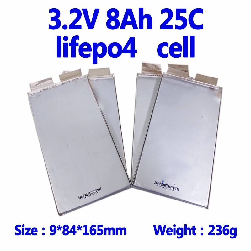 Аккумуляторная батарея с широкими вкладышами высокой скорости 4 шт. 3 2 в 8 ач 25C для