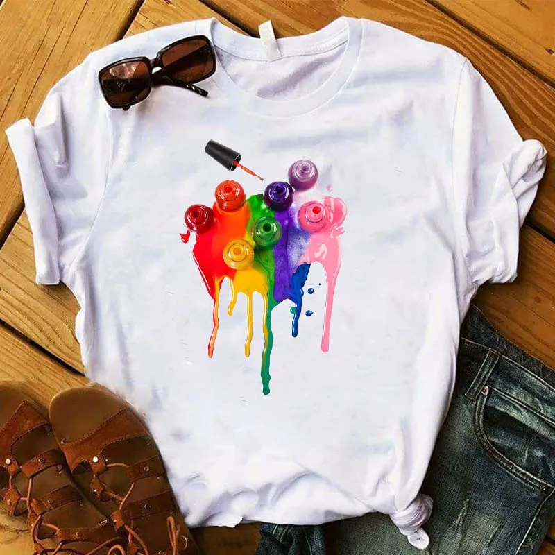 

Women T Womens 4XL Plus Size Graphic 3D Finger Nail Fashion Cute Printed Top Tshirt Female Tee Shirt Ladies Clothes T-shirt