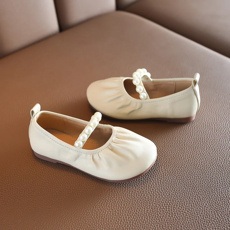 

Autumn Girls Casual Leather Shoes Princess Soft Bottom Peas Shoes Students Leather Shoes Children Shoes