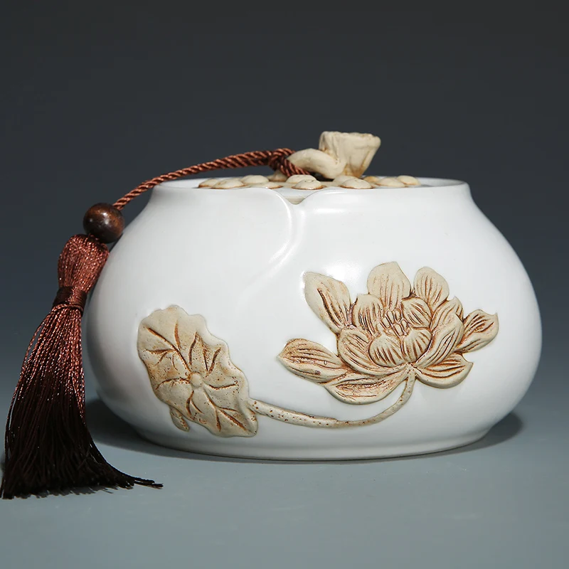 Большая Керамическая чайная коробка ручной работы герметичный контейнер для