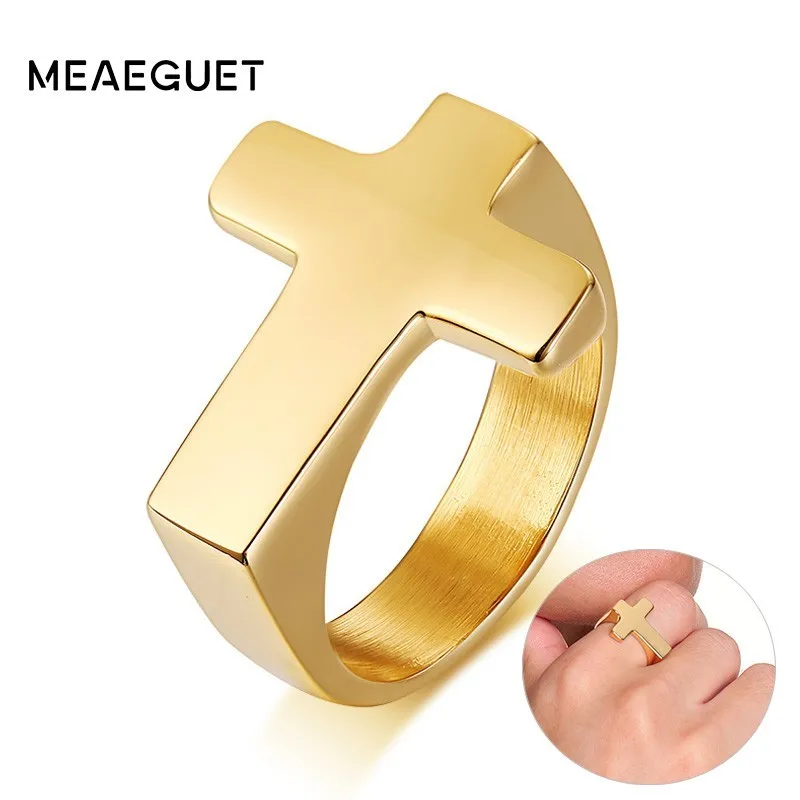 Мужское кольцо из нержавеющей стали золотистого цвета | Украшения и аксессуары