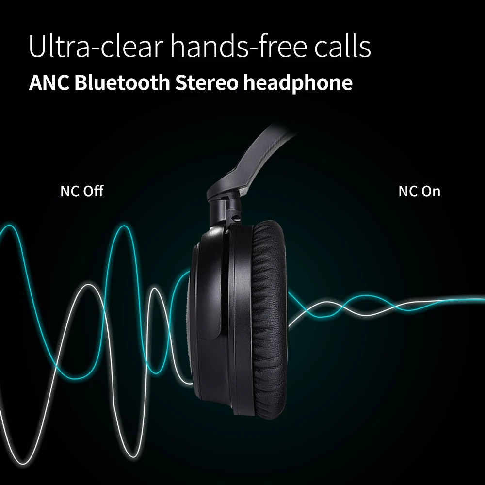 Беспроводные накладные стереонаушники ANC с поддержкой Bluetooth Hi-Res звук |
