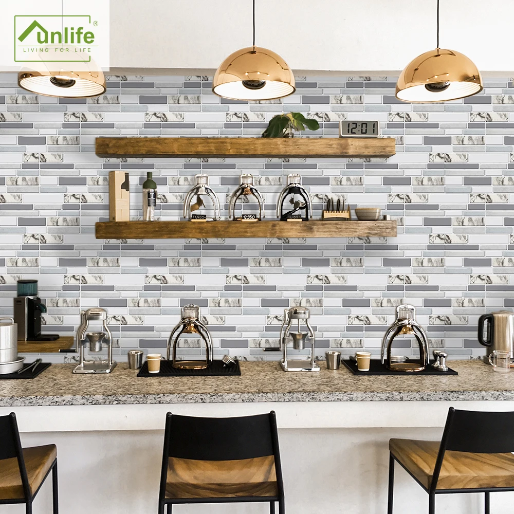 

Funlife® Grey Marble Tile Stickers Peel & Stick Backing Adhesive Waterproof Kitchen Bathroom DIY Home Decoration Wall Stickers