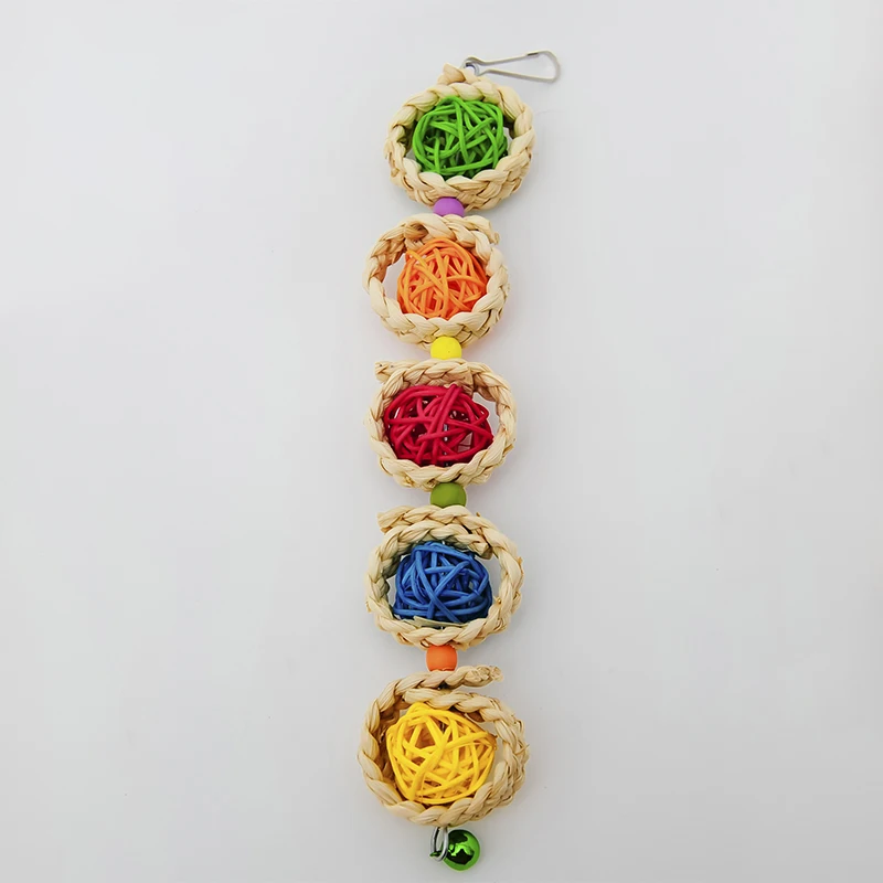 

Corn Peel Parrot Teething Supplies Utensils Bird Food Hanging String Toys Nibbling String Jaula Grande Bird Supplies BS50WJ
