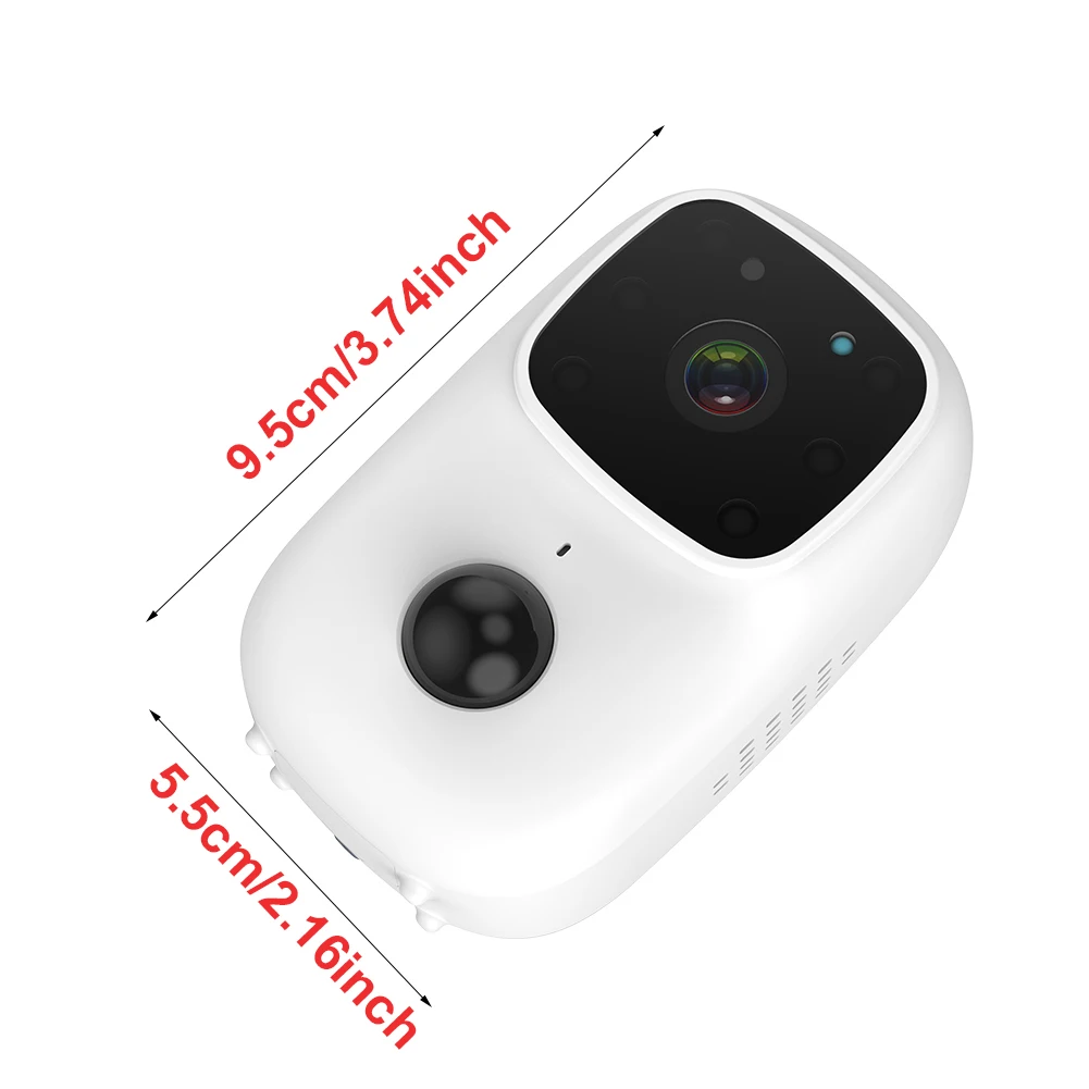 

Wireless Camera B90 WiFi Smart Video Doorbell Camera PIR Night Vision Visual Recording Security Door Bell Monitor Support Tuya