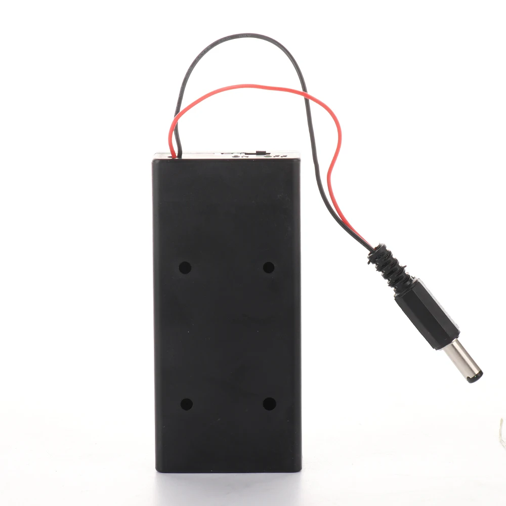 2*18650 Battery Box Case Holder Series 2 Slots DIY Storage Switch ON/Off &ampCover DC Plug For Soldering Connecting |