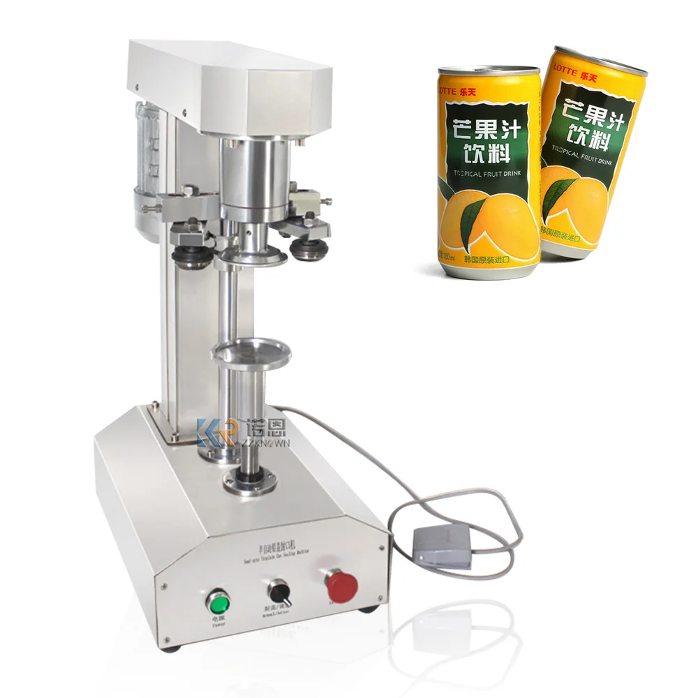 

Small Tin Can Sealing Machine Automatic Beer Canned Drinks Cola Bottle Jar Sealer Capping Machines