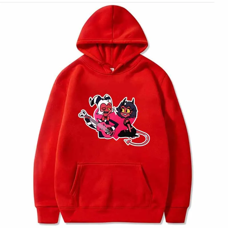 Helluva Boss Shirt Women Hoodie Long Sleeve Sweatshirt Harajuku Streetshirt  Anime Hooded Clothes