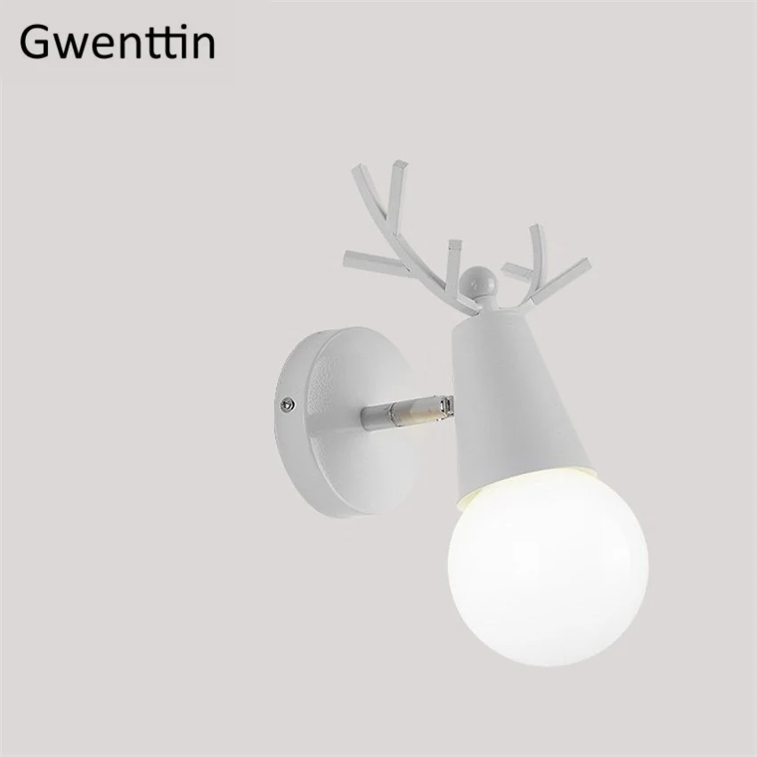 Настенный светильник с рогами светодиодный настенный железный и Деревянный s для