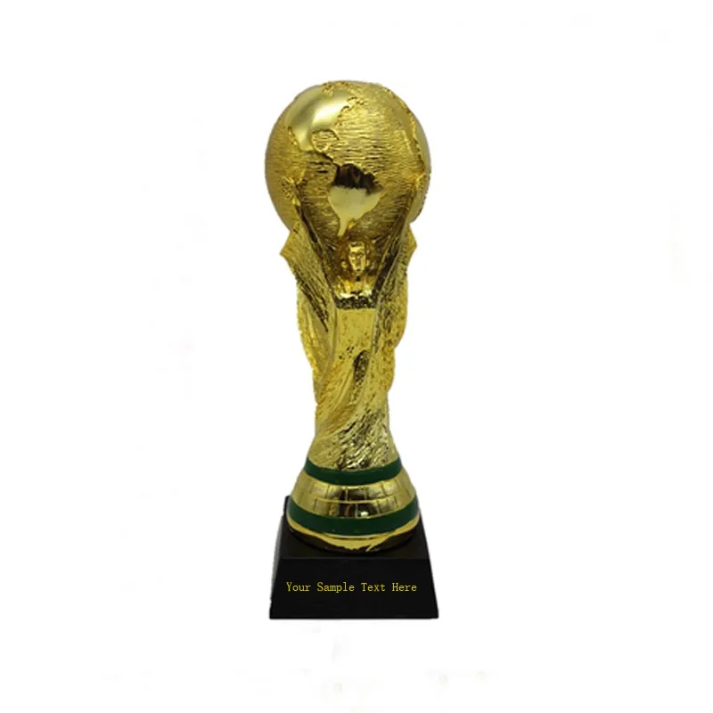 

DIY Customized Big Size Golden Color World Cup Football Champion Souvenir Mascot 35CM Height World Cup Toy