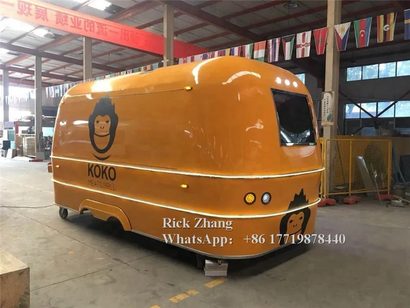 Очень популярные единый Airstream прицеп мобильный Еда тележка для продажи|Кухонные