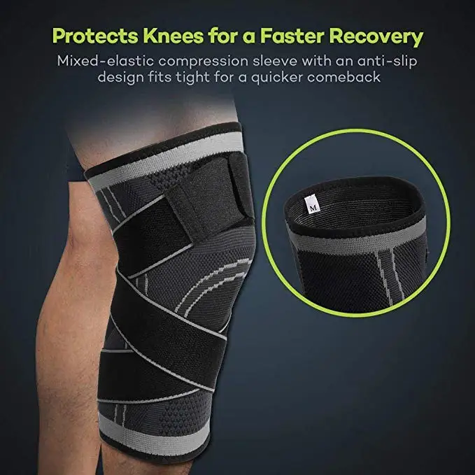 Компрессионный наколенник для мужчин и женщин бандаж на колено баскетбола