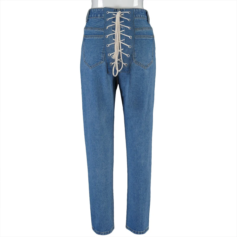 Женские джинсы с высокой талией Hugcitar бандажные пикантные брюки Осень-зима 2020 |