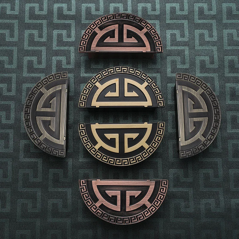 1 комплект круглые ручки из цинкового сплава в китайском стиле для шкафа и мебели