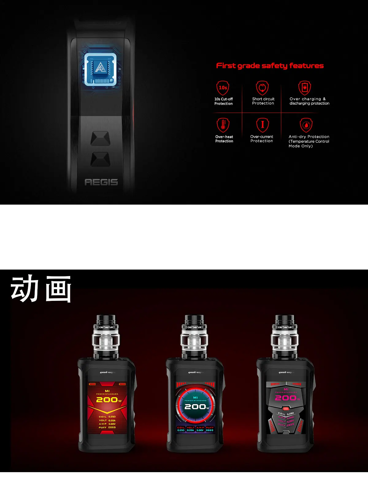 2 шт./партия Geekvape Aegis X Kit 200 Вт коробка мод водонепроницаемый электронная сигарета Vape с 5,5 мл Cerberus Танк испаритель VS Aegis Solo