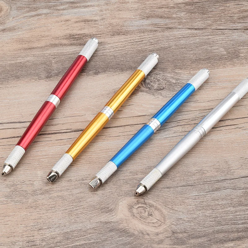 Three head embroidery eyebrow pen cross mouth all metal hand brush knife rest 20 |