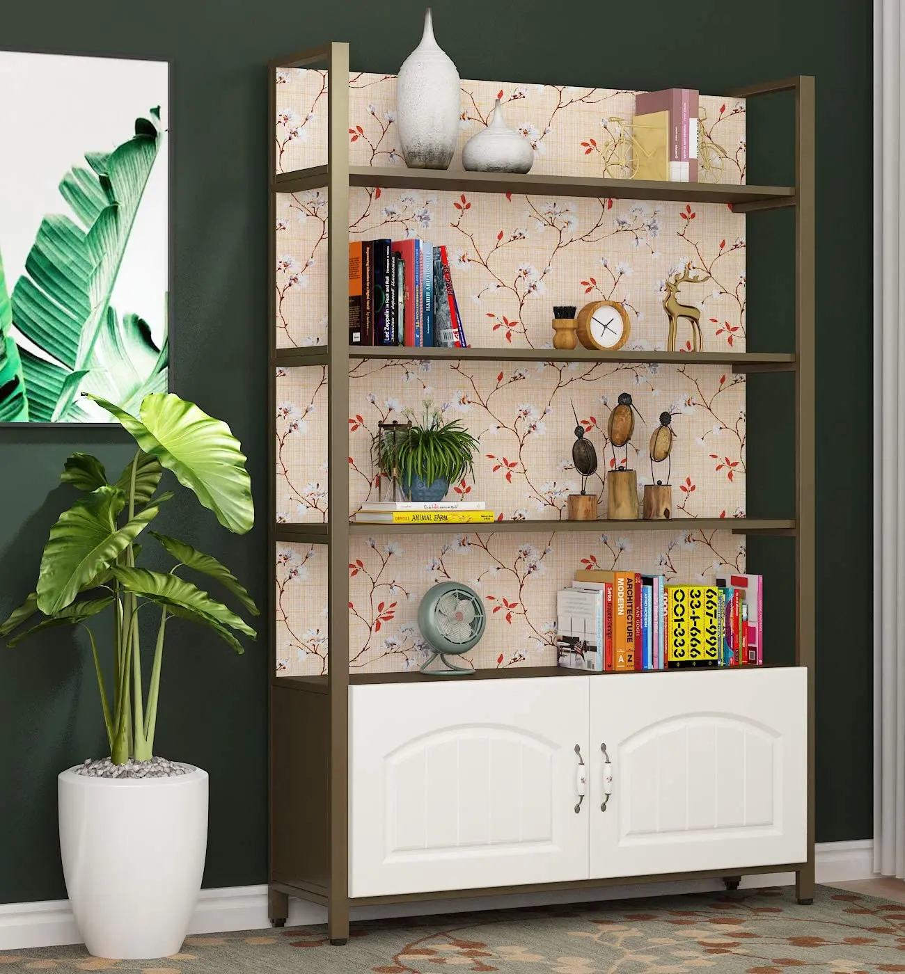 

Vinyl Floral Wallpaper Peel And Stick White Flower Red Leaves Self Adhesive Wallpaper Removable Waterproof Decorative Wall Paper