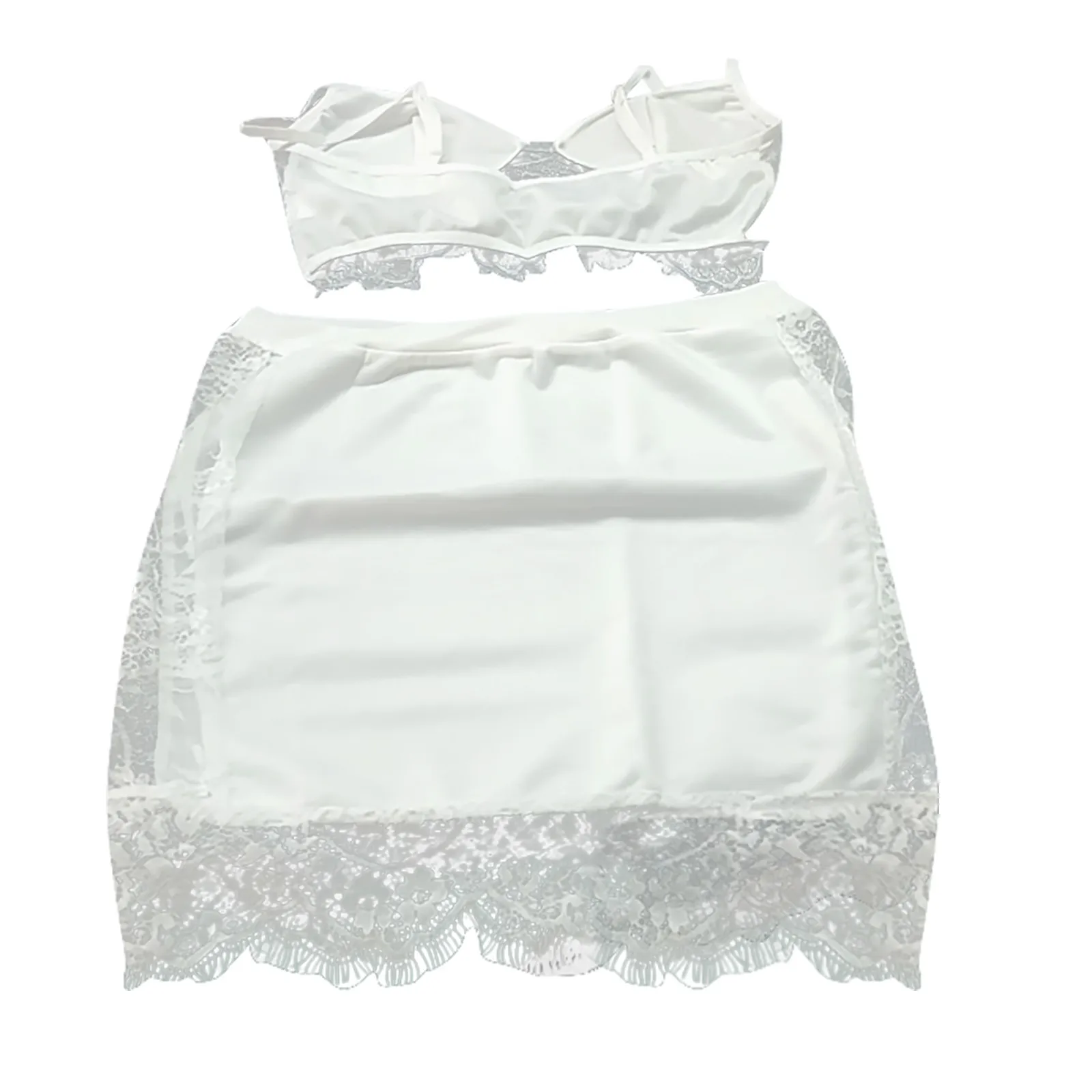 

Sexy Lingerie Women's Underwear Mesh Cut Out Lace Embroidery Bralette Bra Push up Female Underwear Nightwear Set Costumes