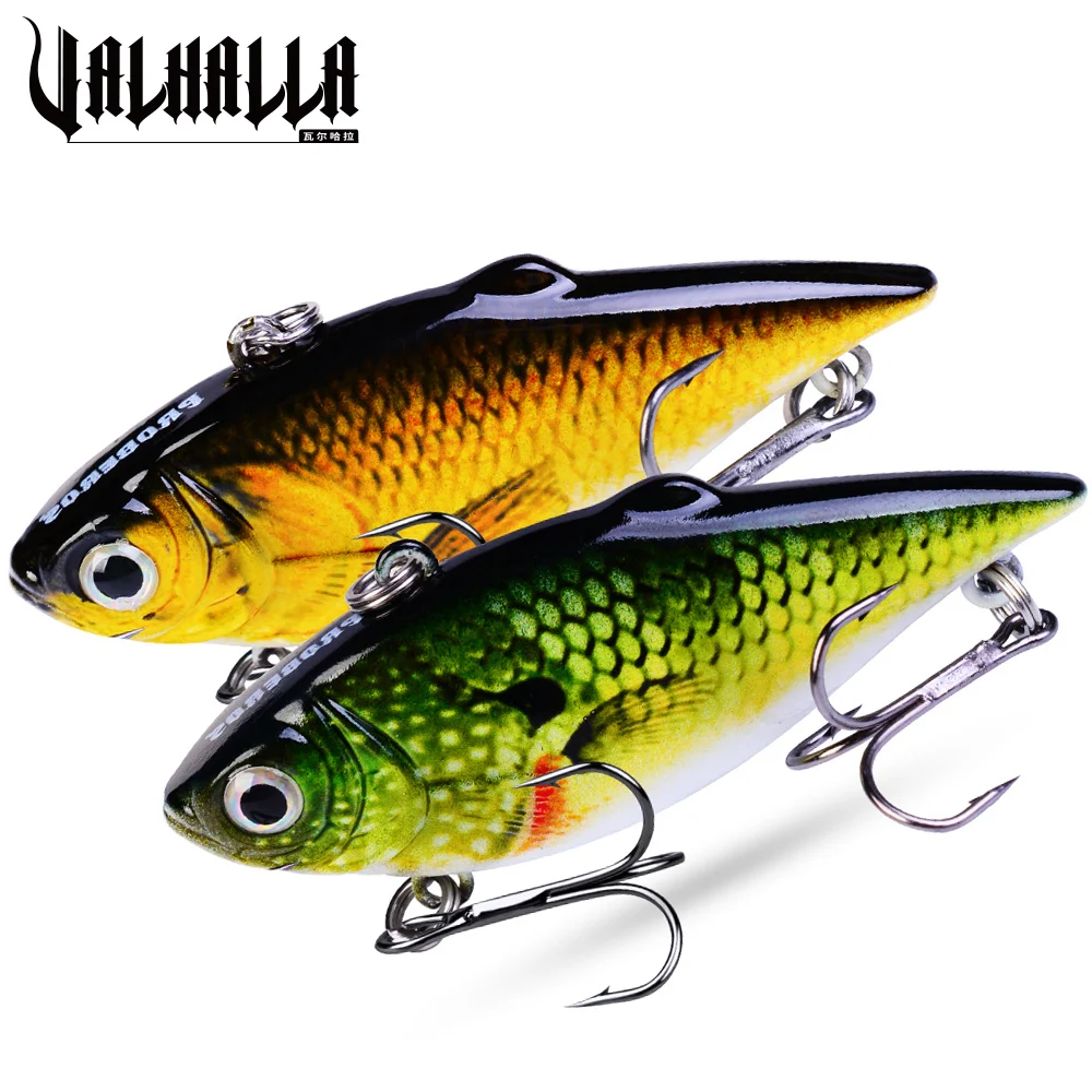 

VALHALLA 1PC Lipless Lures 6.5cm-9g Fishing Bait Hard Fishing Lure VIB Sinking Lure Vibra Pencil Bait With 6# Treble Hooks Pesca