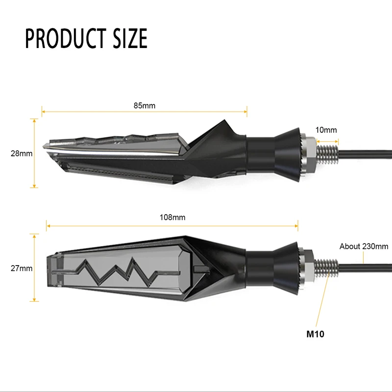 Сигнальная лампа для мотоцикла Racbox универсальная светодиодная фара ДХО стоп