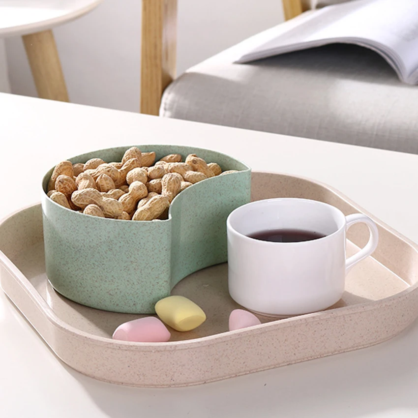 Коробка для закусок с соломой пшеницы на новый год ящик конфет фруктовым