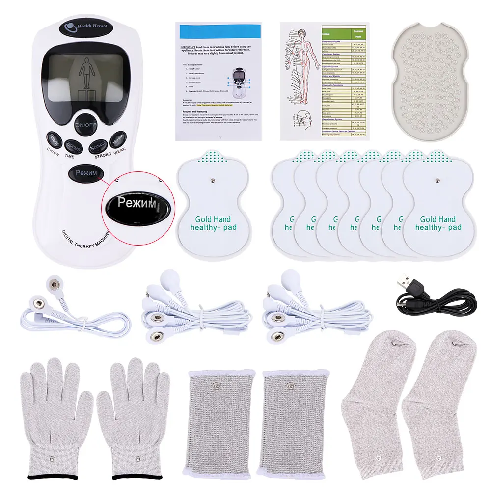 

Tens Muscle Relax Stimulator Digital Electronic Body Slimming Pulse Massage Acupuncture Therapy Massager Physiotherapy Apparatus