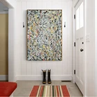 Картина с изображением Майкла Поллока белый светильник, холст, современное искусство, картина маслом, всемирно известное произведение искусства, картина, Настенный декор, украшение для дома
