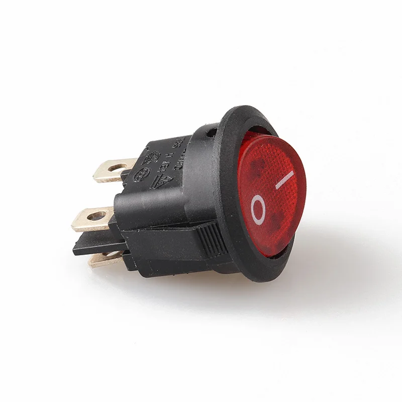 Маленькие круглые лодочные клавишные выключатели диаметром 23 мм черный