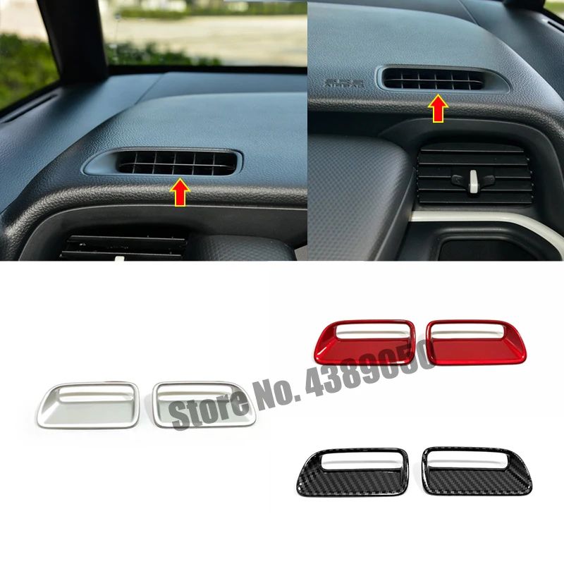

For Honda Fit Jazz 2020 2021 Accessories ABS Matte/Carbon fiber Car front Small air outlet Decoration Cover Trim LHD Car Styling